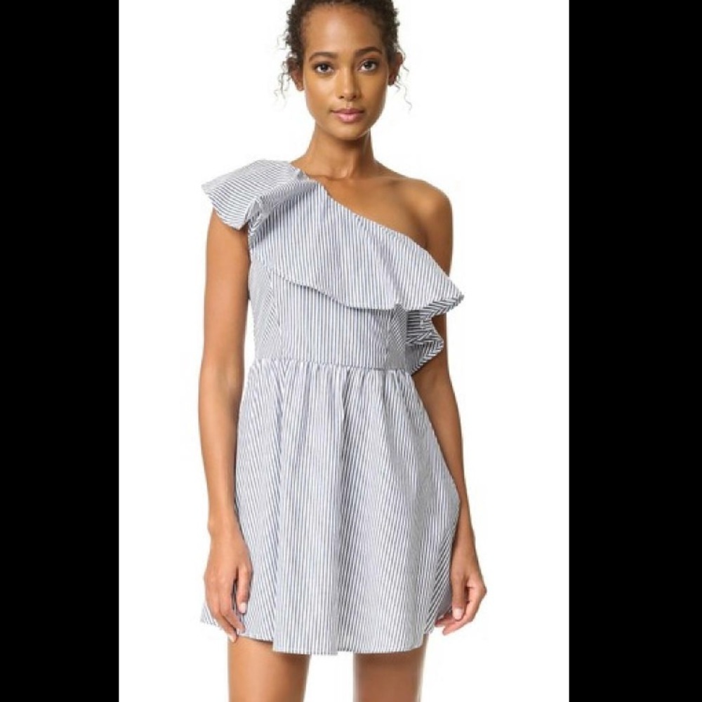 J.O.A. one shoulder striped dress NWT